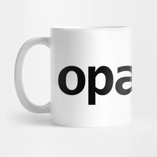 Typography Opaque Black Mug